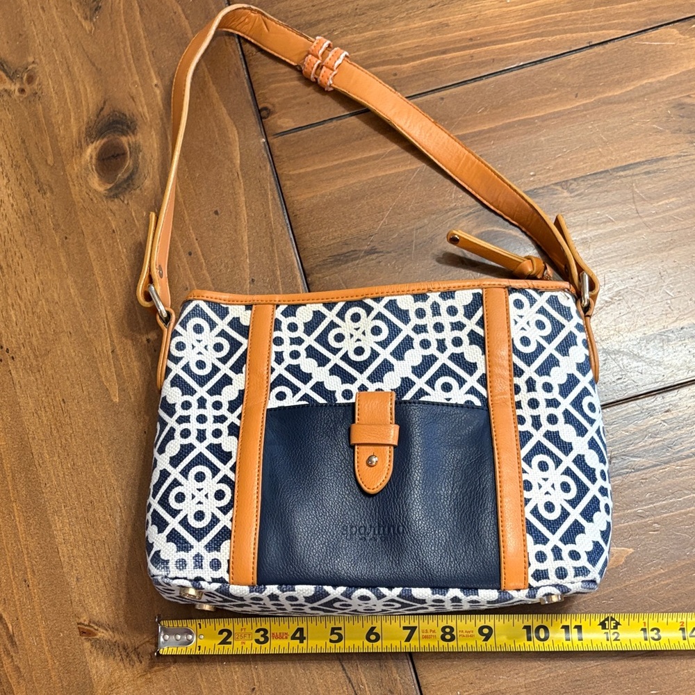 Spartina 449 Daufuskie Island Purse Navy Tan White South Carolina
